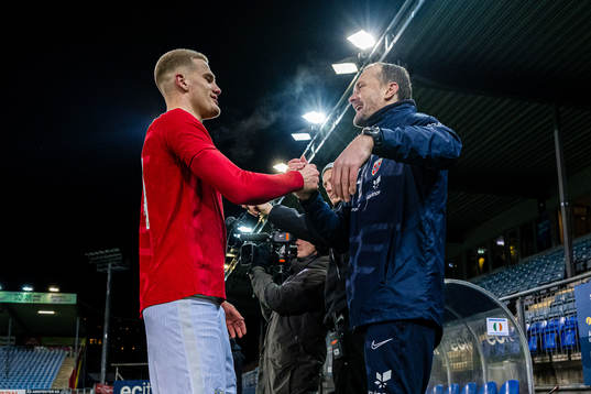 Leo Fuhr Hjelde and Jan Peder Jalland, head coach of