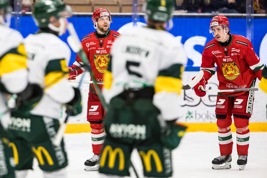 Moras Markus Modigs och Moras Ludvig Levinsson deppar