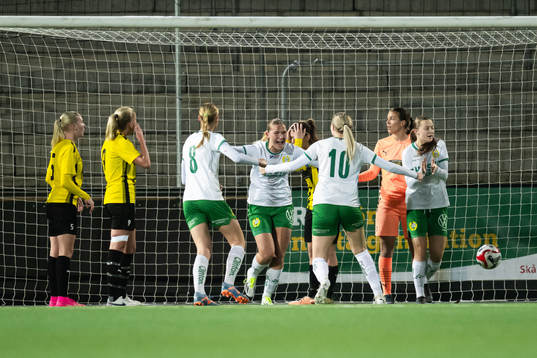 Hammarbys spelare jublar