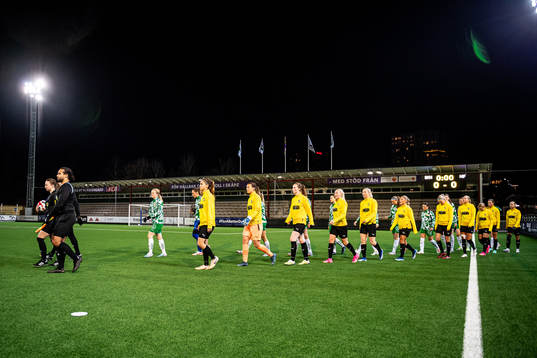 Hammarbys och Häckens spelare gör entré till