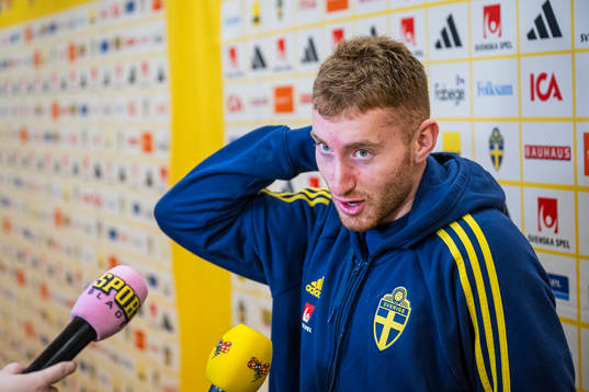 Dejan Kulusevski of the Swedish national football team in a