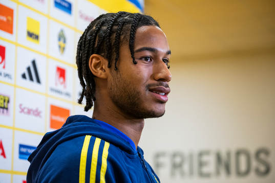 Jens Cajuste of the Swedish national football team in a