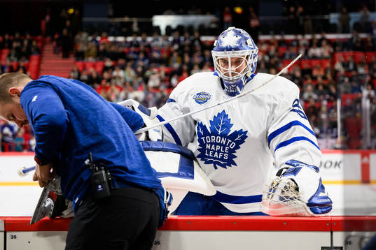 goalkeeper Ilya Samsonov of Toronto Maple Leafs