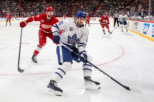 Michael Rasmussen of Detroit Red Wings and William Lagesson