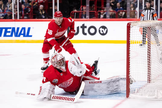 Goaltender Alex Lyon of Detroit Red Wings