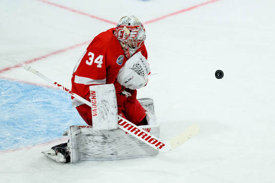 goalkeeper Alex Lyon of Detroit Red Wings