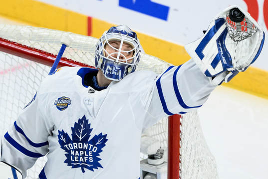 goalkeeper Ilya Samsonov of Toronto Maple Leafs