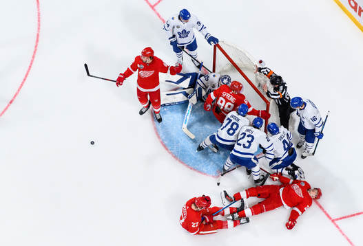 Mitchell Marner, Matthew Knies, TJ Brodie, Morgan Rielly,