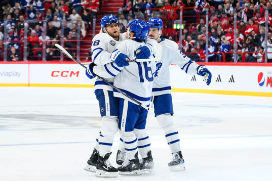 William Nylander of Toronto Maple Leafs celebrates with