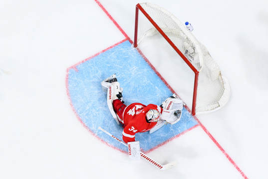 goalkeeper Alex Lyon of Detroit Red Wings