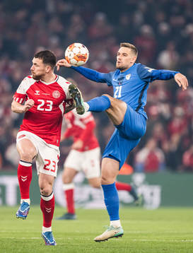 Pierre-Emile Højbjerg of Denmark and Timi Elsnik of