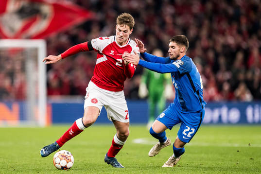Joachim Andersen of Denmark and Adam Cerin of Slovenia