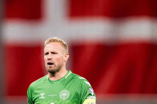 Goalkeeper Kasper Schmeichel of Denmark