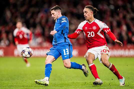 Erik Janza of Slovenia and Yussuf Poulsen of Denmark