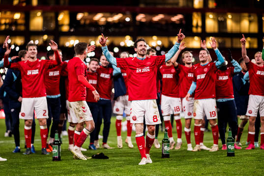 Thomas Delaney of Denmark celebrates