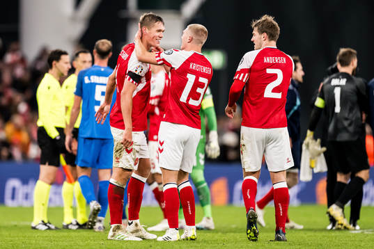 Jannik Vestergaard and Rasmus Kristensen of Denmark