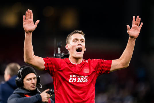 Jannik Vestergaard of Denmark celebrates