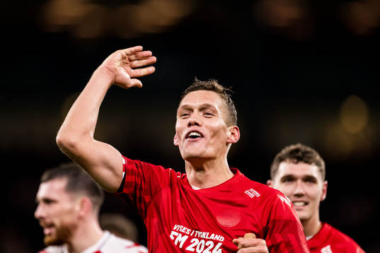 Jannik Vestergaard of Denmark celebrates