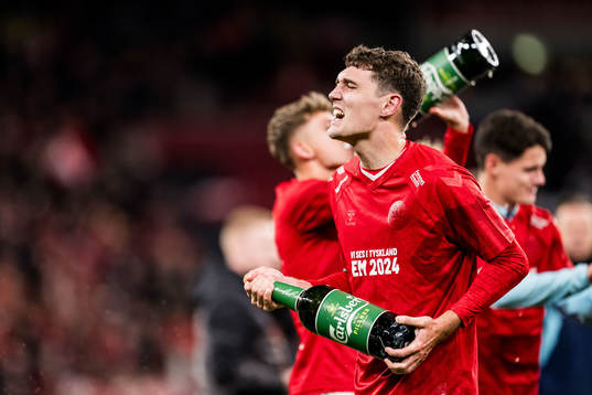 Andreas Christensen of Denmark celebrates