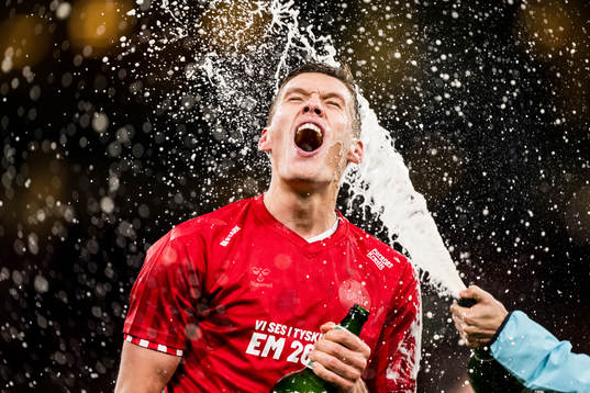 Jannik Vestergaard of Denmark celebrates
