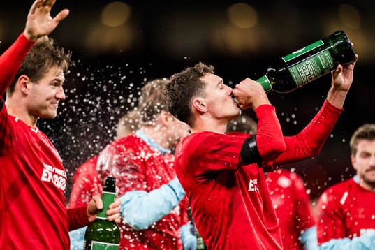 Andreas Christensen of Denmark celebrates