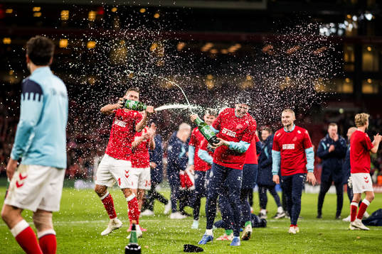 Jannik Vestergaard of Denmark celebrates