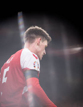 Joakim Mæhle of Denmark looks dejected