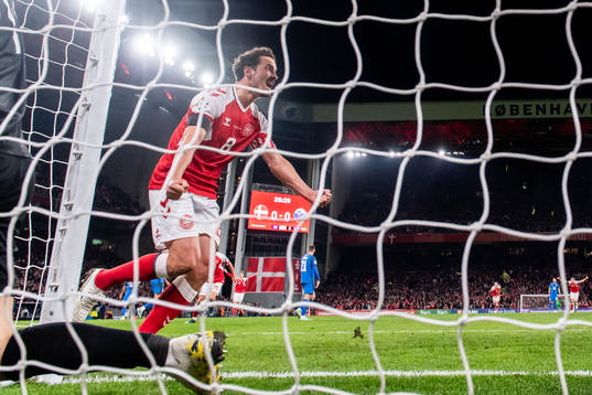 Thomas Delaney of Denmark celebrates