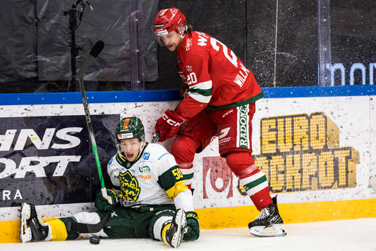 Björklövens Kim Johansson och Moras Gustav Willman-Borvik