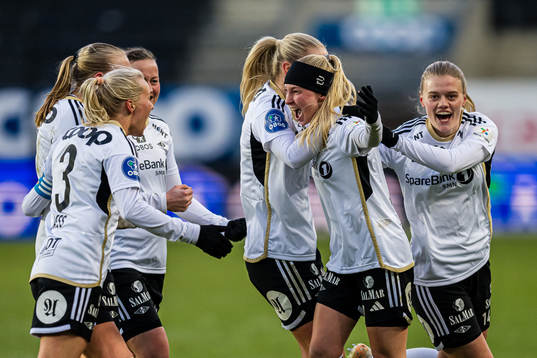 Emilie Marie Joramo of Rosenborg celebrates