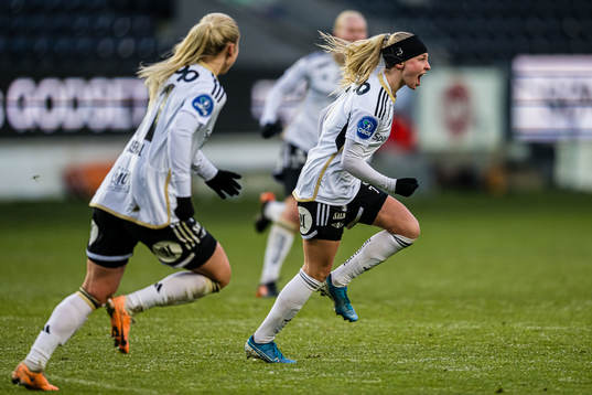 Emilie Marie Joramo of Rosenborg celebrates