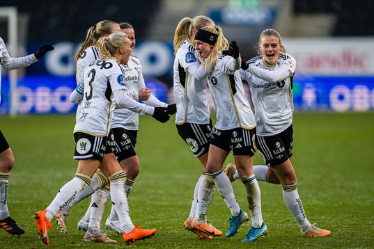 Emilie Marie Joramo of Rosenborg celebrates