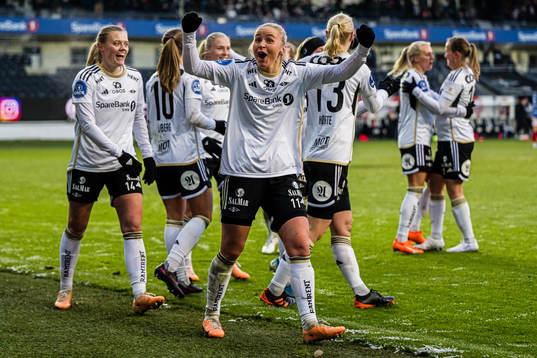 Anna Jøsendal of Rosenborg celebrates