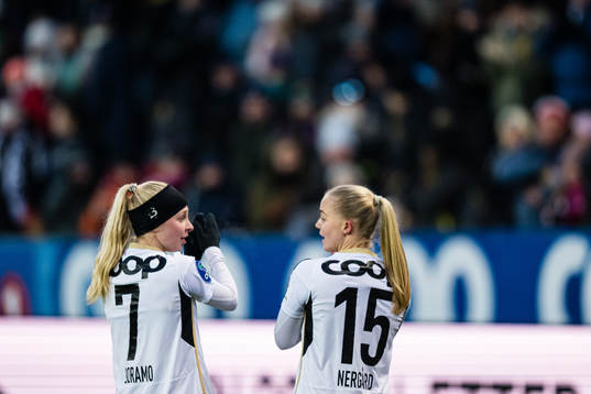 Emilie Marie Joramo and Celine Emilie Nergård of Rosenborg