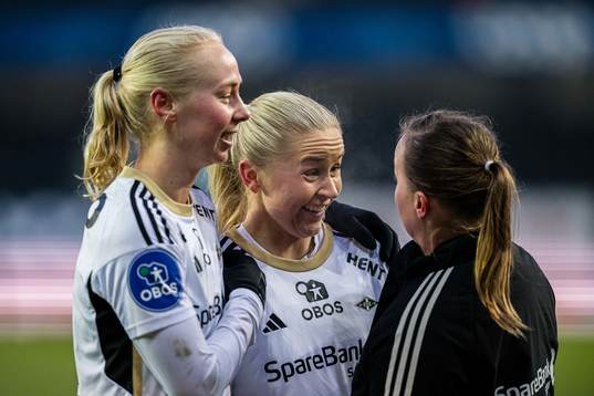 Sara Iren Lindbak Hørte and Anna Jøsendal of Rosenborg