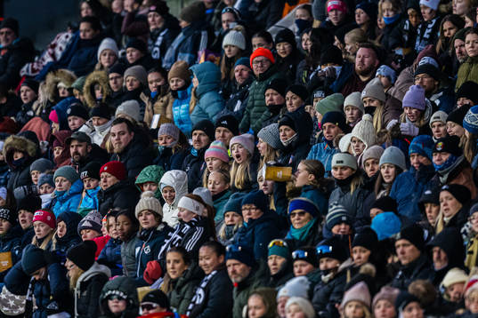 Spectators in the stands
