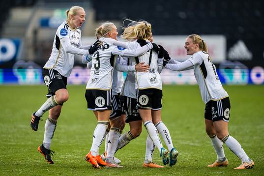 Emilie Marie Joramo of Rosenborg celebrates