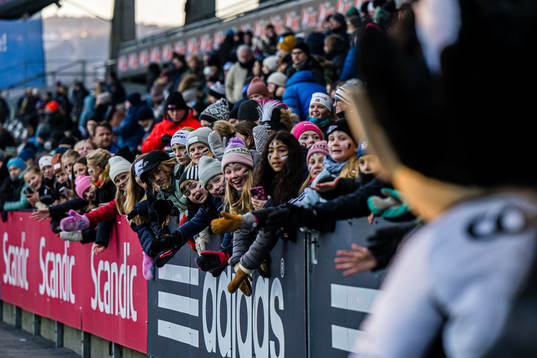 Spectators in the stands