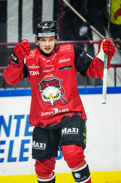 Malmö Redhawks Johan Olofsson jublar