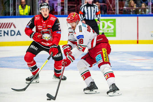 MoDos Johan Södergran mot Malmö Redhawks Nuutti Viitasalo