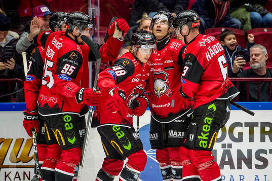 Malmö Redhawks Lauri Pajuniemi jublar