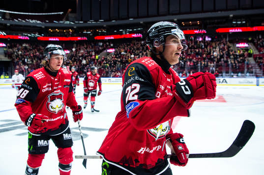 Malmö Redhawks Janne Kuokkanen jublar