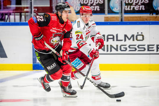 Malmö Redhawks Janne Kuokkanen mot MoDos Erik Walli