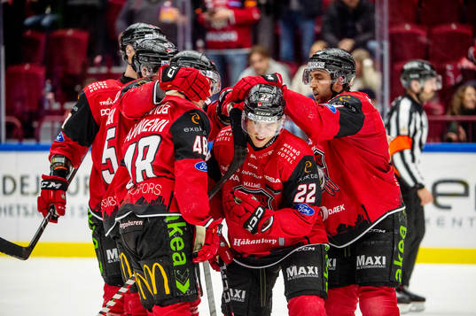 Malmö Redhawks Janne Kuokkanen jublar
