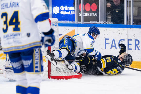 Leksands Anton Johansson och HV71s Tommi Tikka