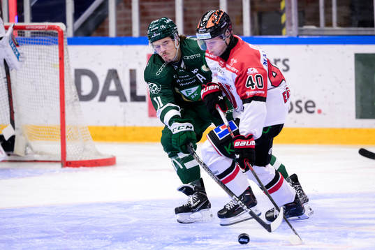 Färjestads Joakim Nygård och Örebros Elias Ekström
