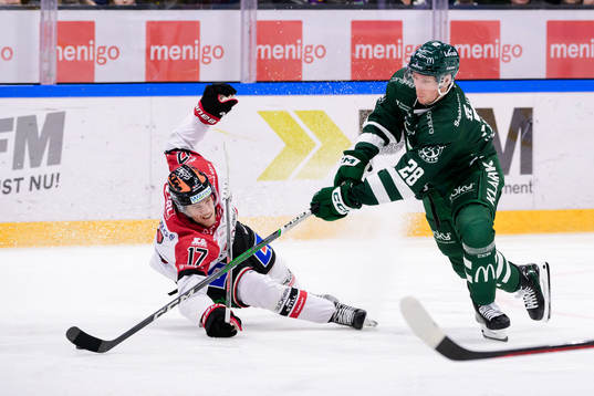 Örebros William Wikman och Färjestads Mattias Göransson