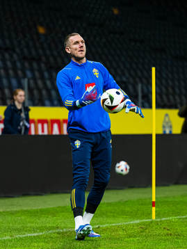 Goalkeeper Robin Olsen of the Swedish national football team