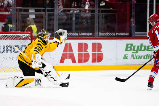 Skellefteås målvakt Linus Söderström räddar avgörande