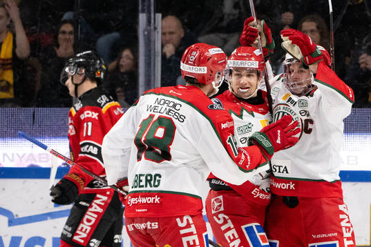 Frölundas Max Friberg jublar